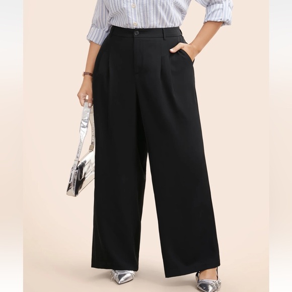 BloomChic Stretch Woven Pleated Elastic Waist Pants us size12 - Picture 1 of 8